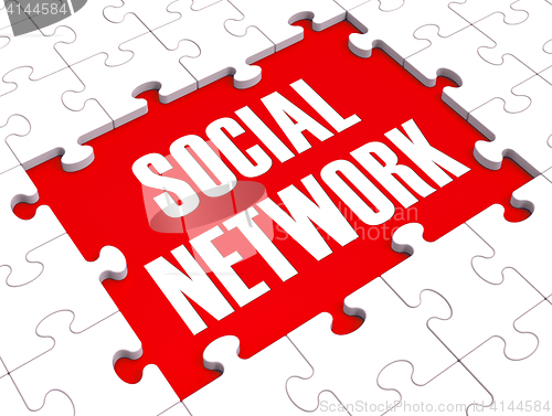 Image of Social Network Puzzle Shows Virtual Interactions