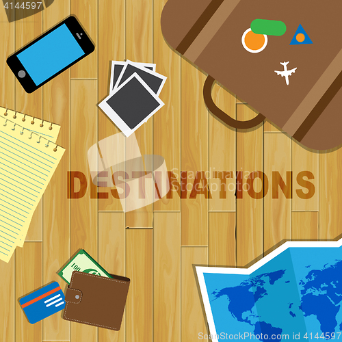 Image of Travel Destinations Indicates Journeys Travelling And Sightseeing