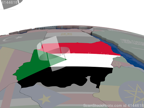 Image of Sudan with flag