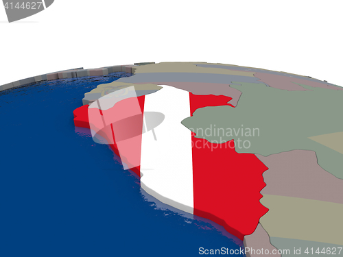 Image of Peru with flag