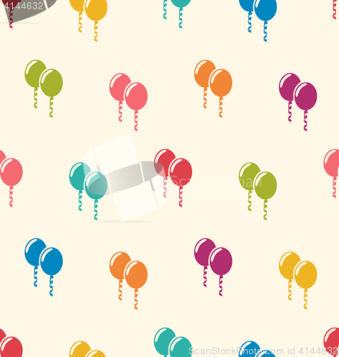 Image of Seamless Pattern Multicolored Balloons for Happy Birthday