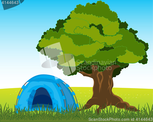 Image of Tent under tree