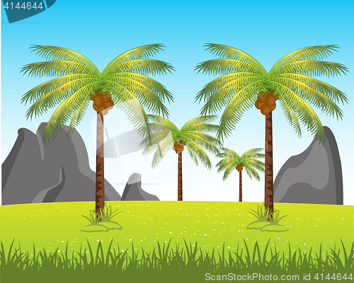 Image of Landscape with palm