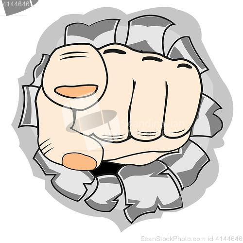 Image of Hand in hole