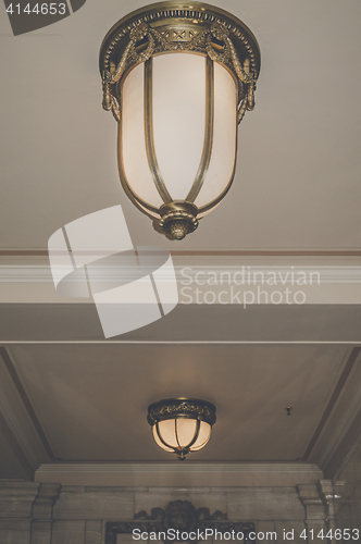 Image of Luxurious lamps at the ceiling