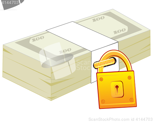 Image of Pack of the dollars on lock