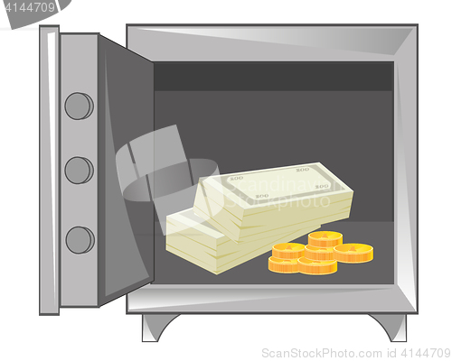 Image of Money in iron safe