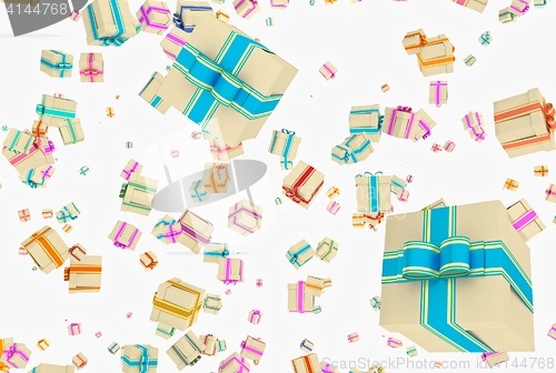 Image of background with falling presents