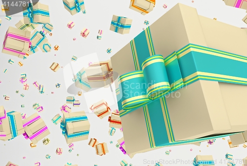 Image of background with falling presents