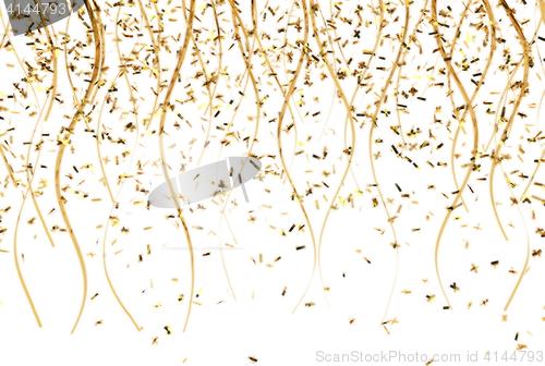 Image of falling gold confetti