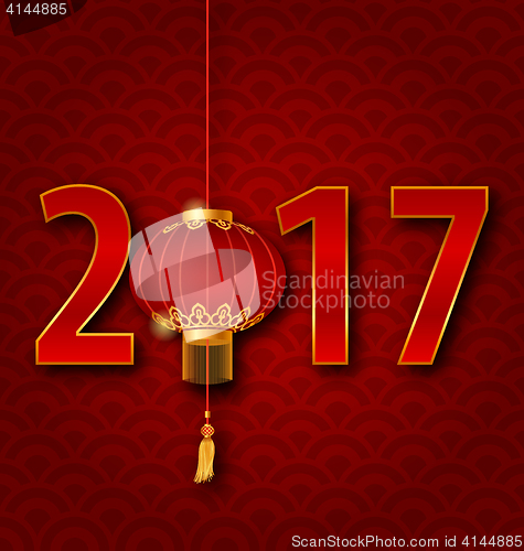 Image of Background for 2017 New Year with Chinese Lantern