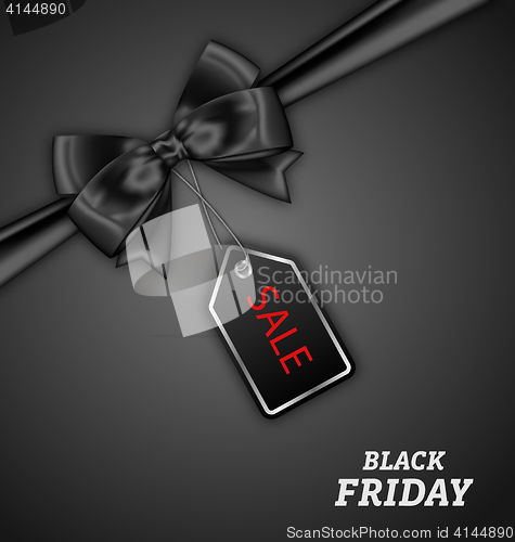 Image of Sale Discount with Bow Ribbon for Black Friday