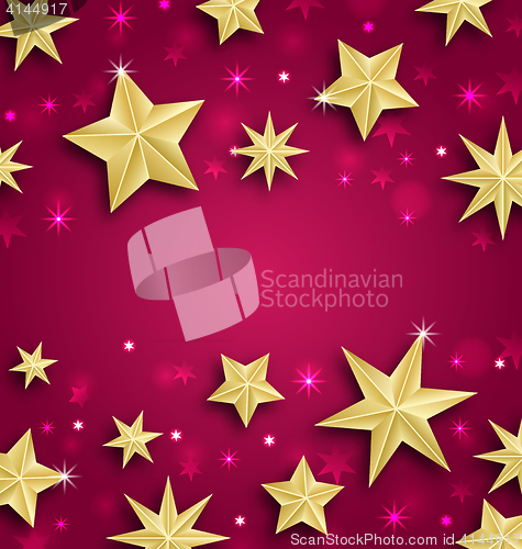 Image of Abstract Background Made of Golden Stars