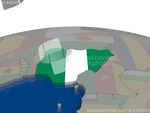 Image of Nigeria with flag