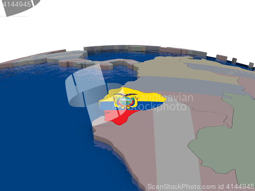 Image of Ecuador with flag