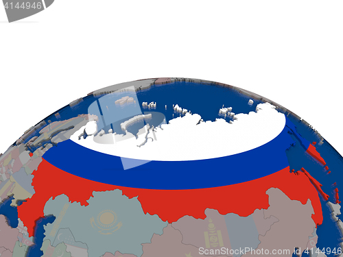 Image of Russia with flag