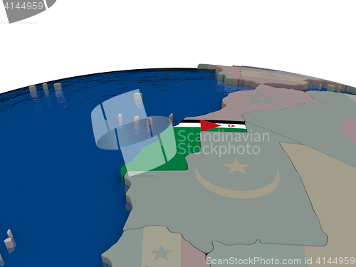 Image of Western Sahara with flag