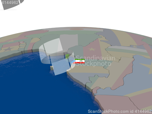 Image of Equatorial Guinea with flag
