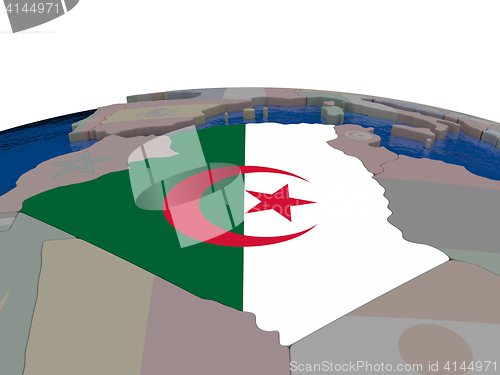 Image of Algeria with flag