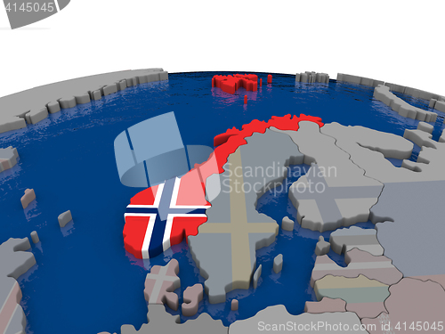 Image of Norway with flag