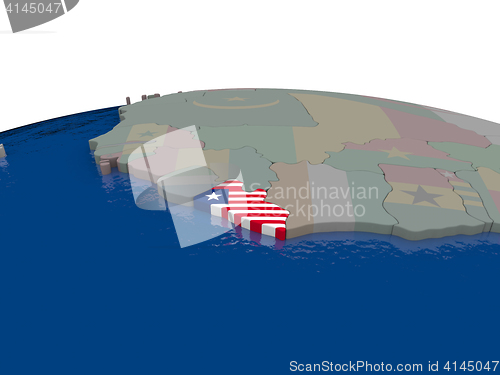 Image of Liberia with flag