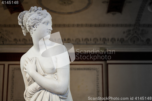 Image of VENICE, ITALY - JUNE 27, 2016: Venus Statue detail in Palazzo Du