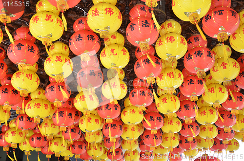 Image of Colorful of lantern in Chinese Temple Penang, Malaysia