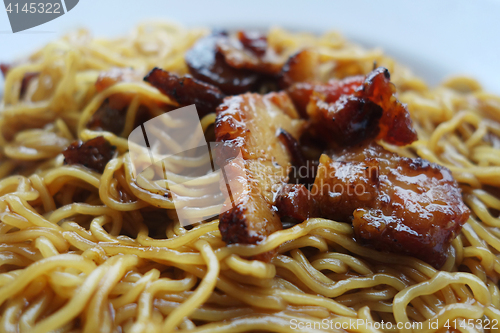 Image of Dried wanton noodle with barbecue pork