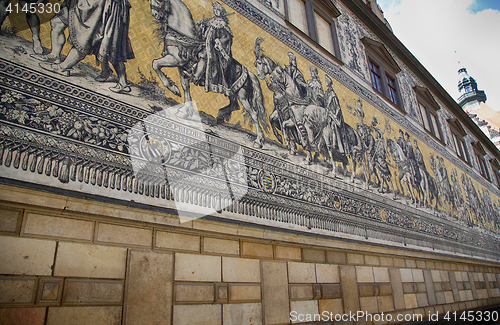 Image of DRESDEN, GERMANY – AUGUST 13, 2016: Georgentor with historic b