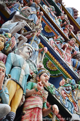 Image of Facade of Sri Veeramakaliamman Temple in Little India, Singapore