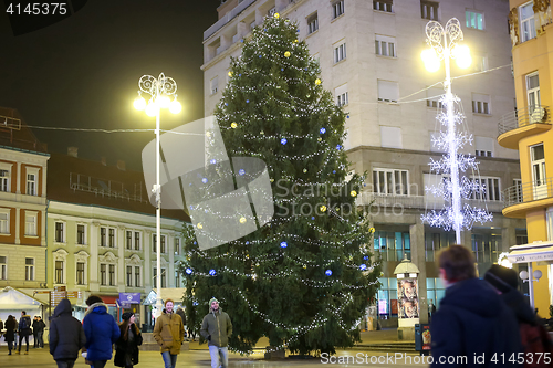 Image of Christmas tree in Zagreb
