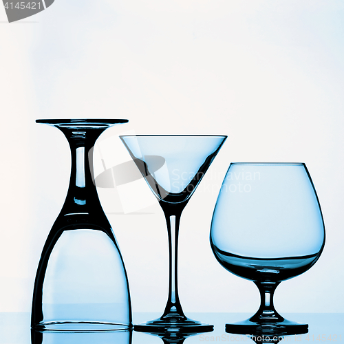 Image of Empty Wine Glasses
