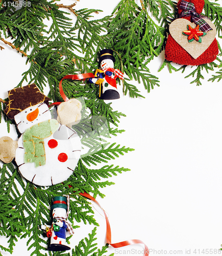 Image of christmas decoration isolated , white background for post card gift vintage