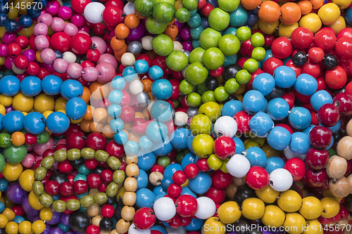 Image of Colorful wooden beads