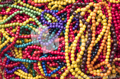 Image of Colorful wooden beads