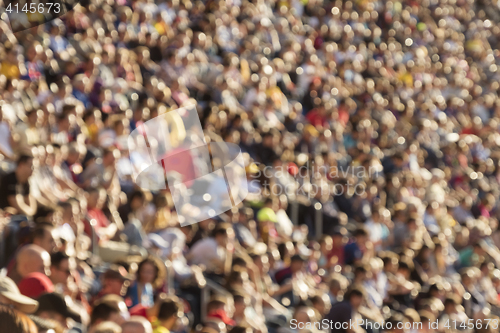 Image of Blurred crowd in stadium