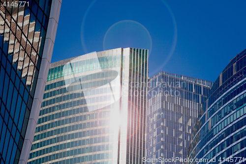 Image of tops of skyscrapers