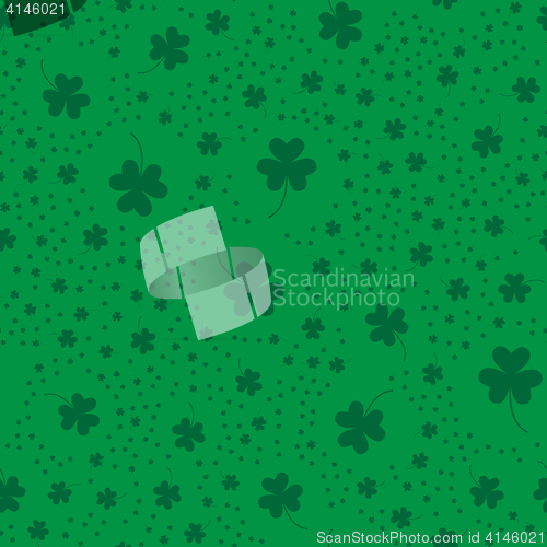 Image of Seamless pattern with clover leaves.