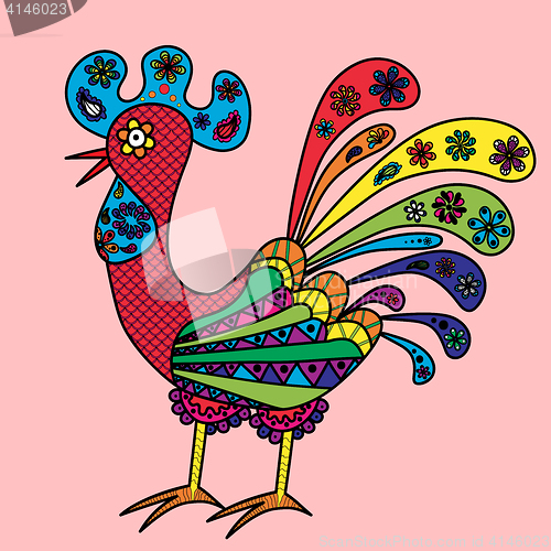 Image of Decorative colored rooster