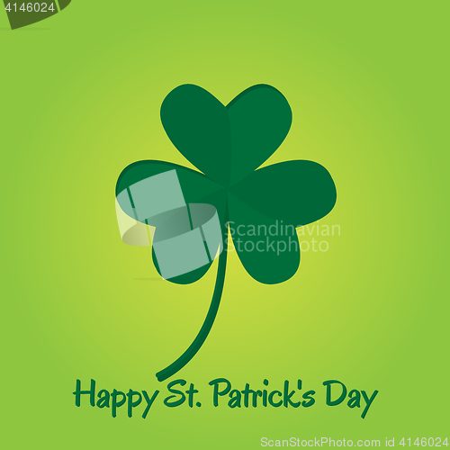 Image of Clover leaf on green background