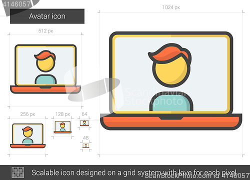 Image of Avatar line icon.