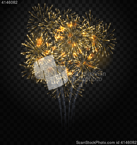 Image of Festive Firework Bursting, Holiday Background