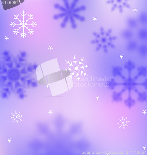 Image of Winter Wallpaper with Snowflakes, Blurred Banner