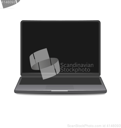 Image of Laptop Screen Isolated on White Background