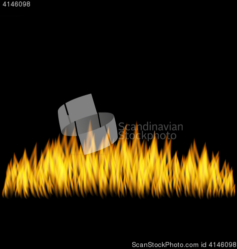 Image of Realistic Fire Flame Isolated