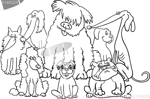 Image of purebred dogs coloring book