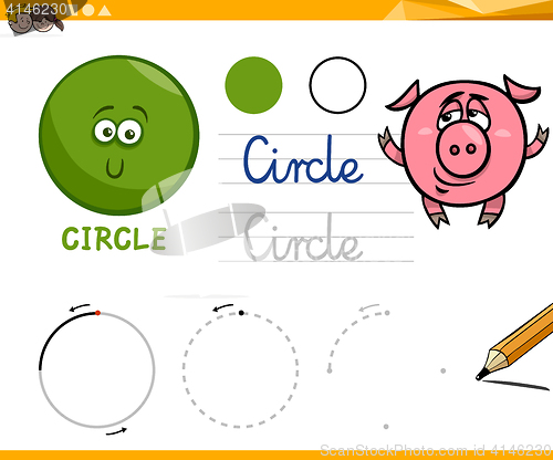 Image of cartoon basic geometric shapes