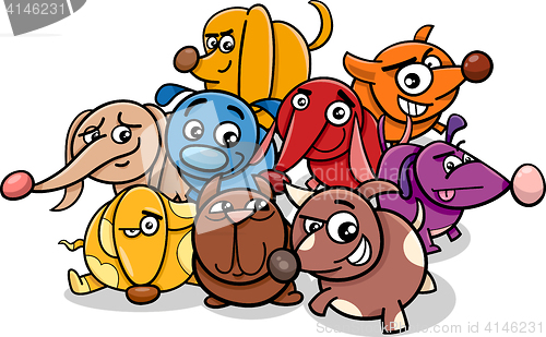 Image of funny cartoon dog characters