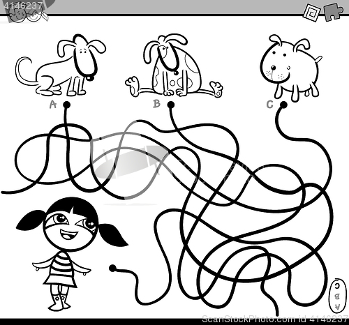 Image of path maze coloring activity