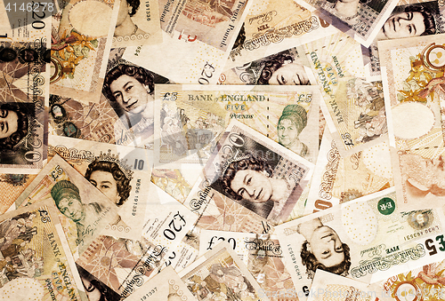 Image of Pound currency background - Vintage sepia